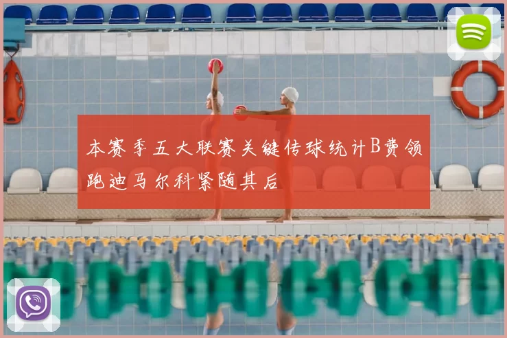 本赛季五大联赛关键传球统计B费领跑迪马尔科紧随其后